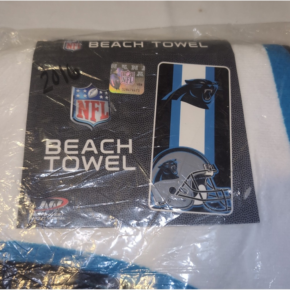 NOS 2016 NFL Carolina Panthers Beach Towel 30x60 Northwest Group